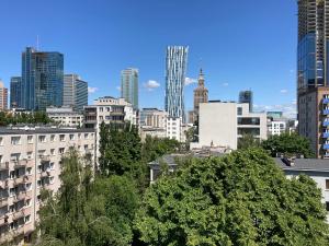 Výhľad na mesto Varšava alebo výhľad na mesto priamo z apartmánu