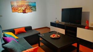 TV a/nebo společenská místnost v ubytování Duplex Gaia