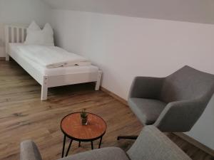 Postel nebo postele na pokoji v ubytování Ferienhaus Fasanennest