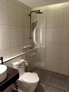Koupelna v ubytování Platinum hotel