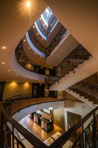 an overhead view of a building with spiral stairs at Catalonia Donosti in Donostia-San Sebastián