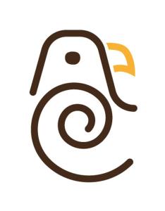 una lettera un logo con una spirale di Morada da Águia a Lavras Novas