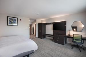 Televisyen dan/atau pusat hiburan di Holiday Inn Express & Suites Chicago - Hoffman Estates, an IHG Hotel