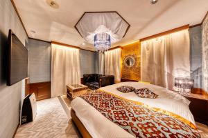 TV a/nebo společenská místnost v ubytování HOTEL Artia Izumiotsu (Adult Only)