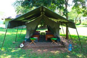 En hage utenfor Red Chilli Rest Camp