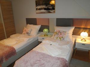 Postel nebo postele na pokoji v ubytování Apartament Esja