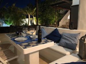 A seating area at Villa Mare Bella Chao sea view private heated solar pool AC