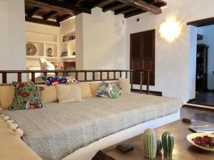 A seating area at Villa Mare Bella Chao sea view private heated solar pool AC