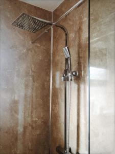 a shower with a shower head in a bathroom at Richmond Luxury flat Fabulous location in Southend-on-Sea +37 photos
