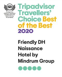 a poster for the tripper travellers choice best of the best at Friendly DH Naissance Hotel by Mindrum Group in Seoul