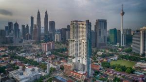 an aerial view of a city with tall buildings at Tamu Hotel & Suites Kuala Lumpur in Kuala Lumpur