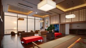 Istumisnurk majutusasutuses Ryugujo Spa Hotel Mikazuki Fujimitei