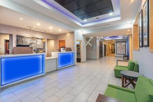 a lobby of a hospital with blue lights at Holiday Inn Express Guymon, an IHG Hotel in Guymon