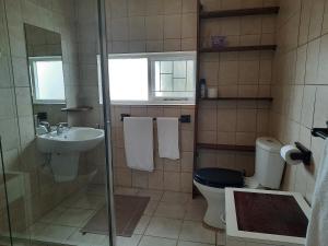 Koupelna v ubytování Alpine Inn