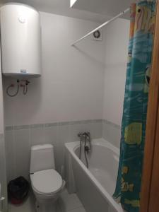 ein Badezimmer mit einem WC und einer Badewanne in der Unterkunft Apartment Observatornyi in Odessa