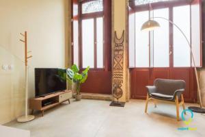 TV a/nebo společenská místnost v ubytování Pretty Porto