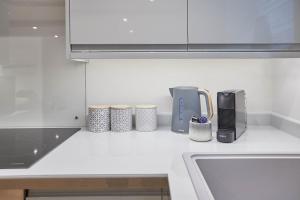 a kitchen with a counter top with appliances on it at Host & Stay - Staffordshire Hideaway in Whitby