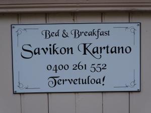 Certifikát, hodnocení, plakát nebo jiný dokument vystavený v ubytování B&B Savikon Kartano