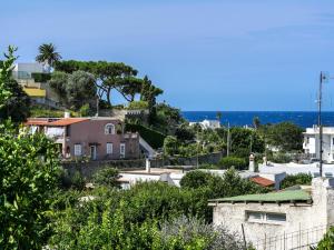 a view of a town with the ocean in the background at Matì Maison in Ischia