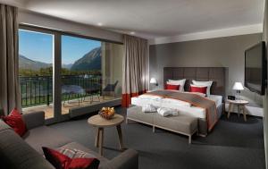 Ein allgemeiner Bergblick oder ein Berglick von des Hotels aus