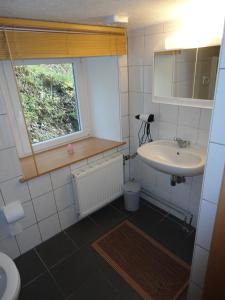 Koupelna v ubytování Haus Wangen