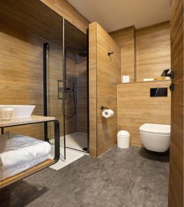 Koupelna v ubytování Grand Hotel BELLEVUE