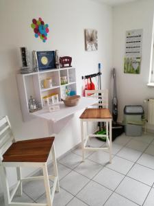 Kuchyň nebo kuchyňský kout v ubytování Ferienwohnung "Zur Biene"