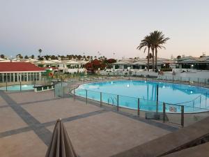 une grande piscine dans un complexe hôtelier dans l'établissement Vistagolf Maspalomas, à Maspalomas