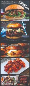 a collage of four pictures of different types of sandwiches at Hotel Boutique Taverne zum Kreuz in Winterthur