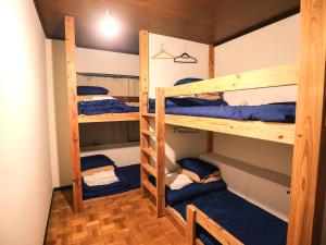 a room with two bunk beds in a cabin at chAho Hostel Nirasaki / Outdoor Base in Nirasaki