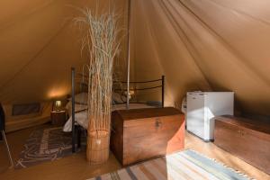Postel nebo postele na pokoji v ubytování Agriturismo e Glamping Serraiola Alta