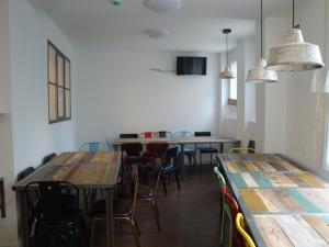 A restaurant or other place to eat at Agora Hostel