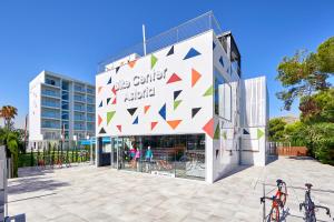 a building with a geometric design on the side of it at Hotel Astoria Playa Adults Only 4* Sup in Port d'Alcudia