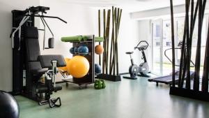 The fitness centre and/or fitness facilities at City Hotel Merano
