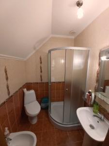 A bathroom at Шале "Тиша"