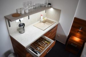 A kitchen or kitchenette at Lipno Wellness - Frymburk C 301