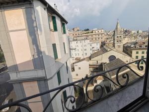 a view of a city from a balcony at Residence La Lanterna in Genova