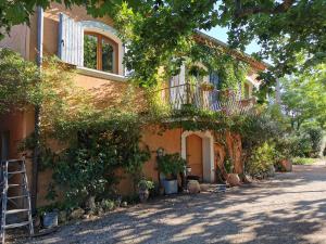 a house with plants on the side of it at Les anes de petit jean in Pierrefeu-du-Var