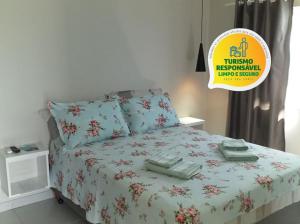 Cama o camas de una habitación en Pérola de Bombinhas