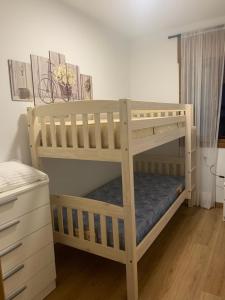 1 Schlafzimmer mit 2 Etagenbetten in einem Zimmer in der Unterkunft Apartameto Verena Deluxe in Guardiola de Berga