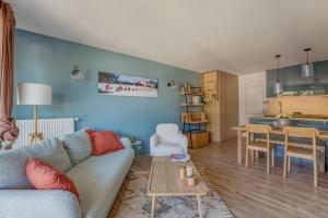 Η κουζίνα ή μικρή κουζίνα στο Rare ! Appartement rénové dans le village piéton de Megève