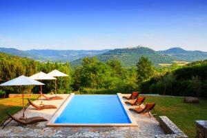 La alberca dentro o cerca de Villa Bazjaki - Beautiful stone villa in Istria with private pool