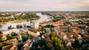 Pohľad z vtáčej perspektívy na ubytovanie SUNLIGHT GOLD Penthouse Szeged - Exclusive