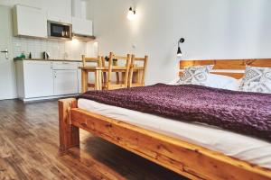 Kuchyň nebo kuchyňský kout v ubytování Apartmány Na Faře