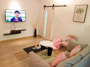 A television and/or entertainment centre at A&G Apartment