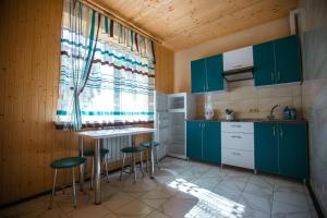 Kuchyň nebo kuchyňský kout v ubytování Apartments in Polyana