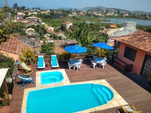 Výhľad na bazén v ubytovaní Mira Playa Geribá alebo v jeho blízkosti