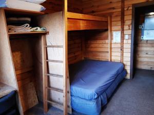 a room with two bunk beds and a ladder at Forest Lodge in Castle Hill