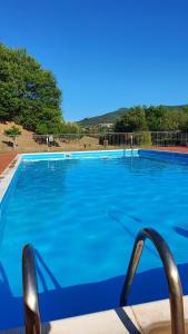 a large swimming pool with blue water at Vacanze Sant Andrea in Paciano