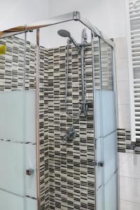 łazienka z prysznicem z głowicą prysznicową w obiekcie Ben's Houses - Trastevere apartment w Rzymie